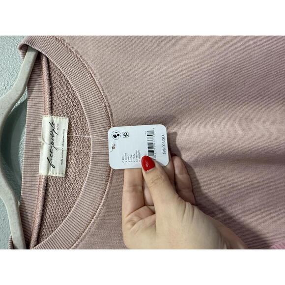 NWT Free People Life Clothing Co. Bobby Pullover in Pink, Women's Medium - Picture 6 of 9